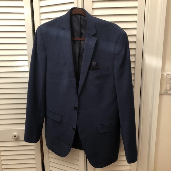 Bar III Suits & Blazers Macys Bar Iii Men Navy Blue Slim Fit Jacket